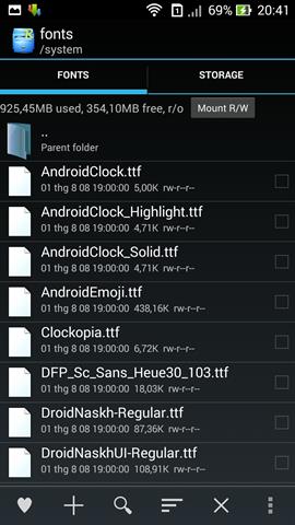 Dùng ứng dụng ES File Explorer File Manager hoặc Root Explorer để chép Font vào hệ thống. Các bạn nhớ sao lưu Font gốc lại 1 bản, để tránh trường hợp có một số máy không tương thích