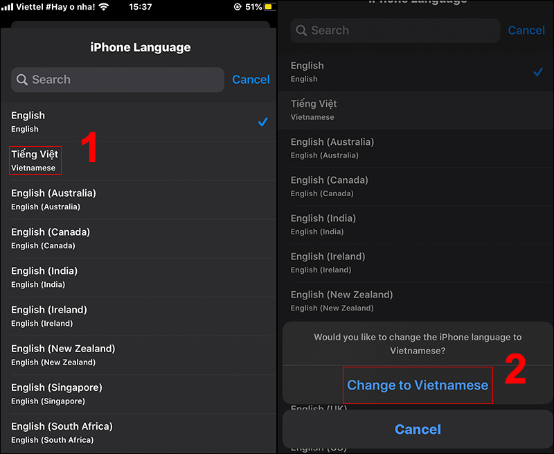 Cách đổi khác ngôn từ trên Messenger cho iPhone, điện thoại Android