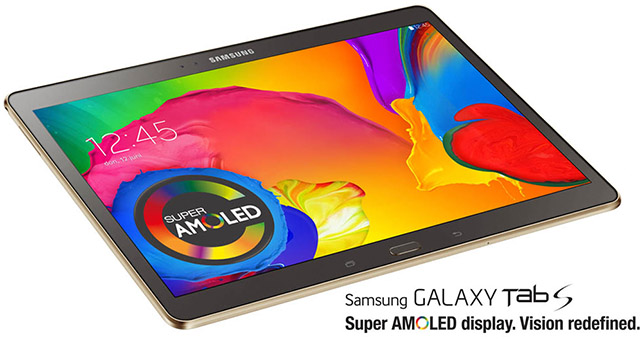 Màn hình 10.5 inch 2560 x 1600 cực nét của Galaxy Tab S 10.5