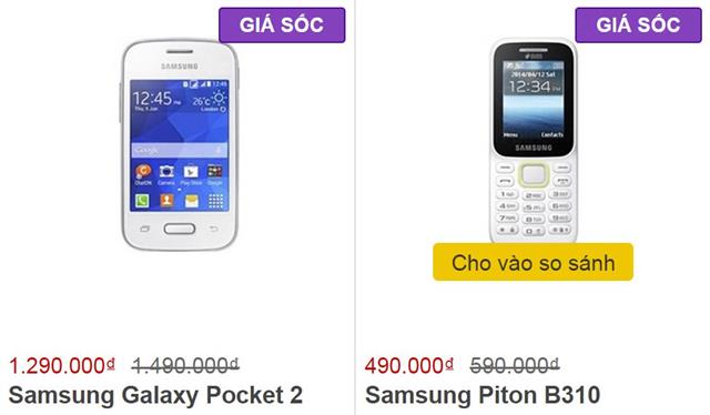 Tham khảo cấu hình chi tiết và đặt mua Samsung Galaxy Pocket 2 tại đây hoặc Piton B310 tại đây