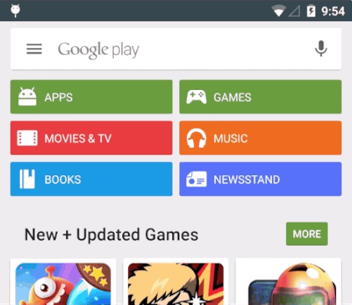 CH Play phiên bản mới sẽ thay đổi thanh tìm kiếm giống trên Google Now