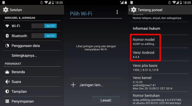 Ảnh chụp màn hình bản ROM Cook Android 4.4.4 chạy trên Zenfone 4 (A400CG)