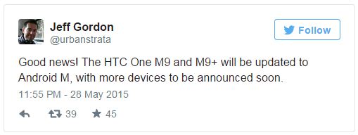 HTC xác nhận sẽ cập nhật Android M cho One M9 và M9 Plus