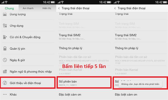 Kết quả hình ảnh cho tùy chọn nhà phát triển android