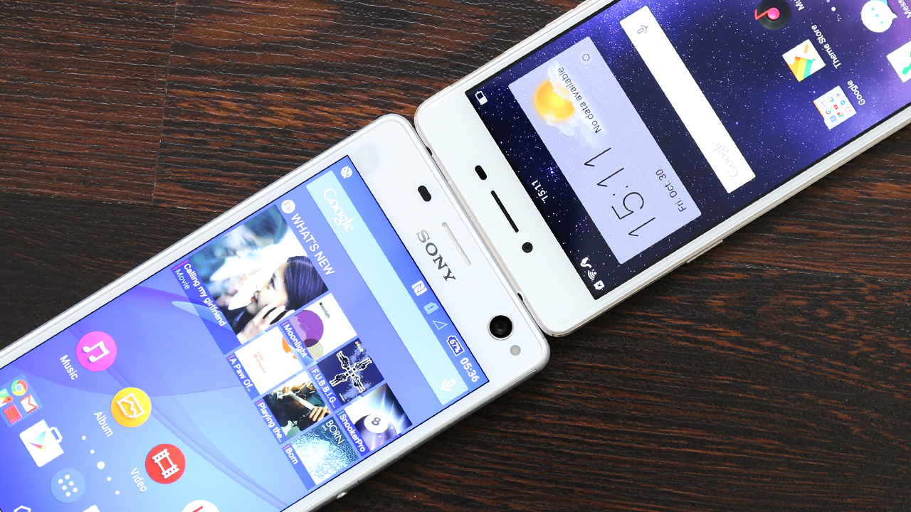 Mặt trước Oppo R7 Lite và Sony C4 Dual Mặt trước Oppo R7 Lite và Sony C4 Dual