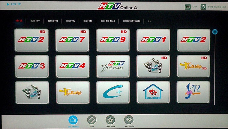 Giao diện HTV Online Giao diện HTV Online