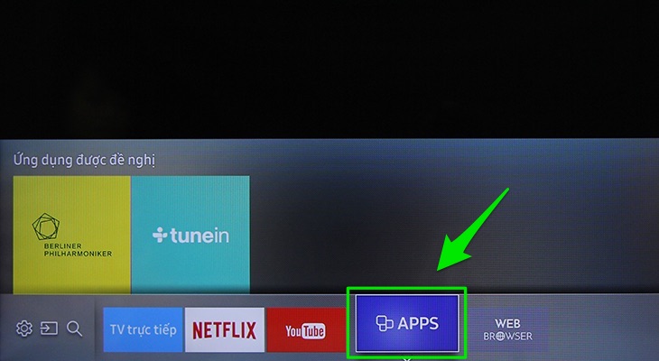 Chọn mục APPS Chọn mục APPS