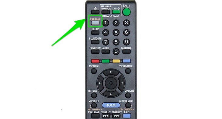 Nút KARAOKE trên remote Nút KARAOKE trên remote