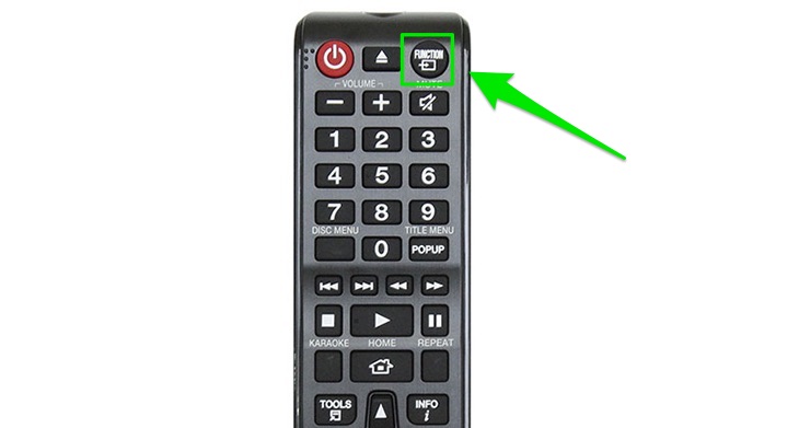 Nhấn nút FUNCTION trên remote Nhấn nút FUNCTION trên remote
