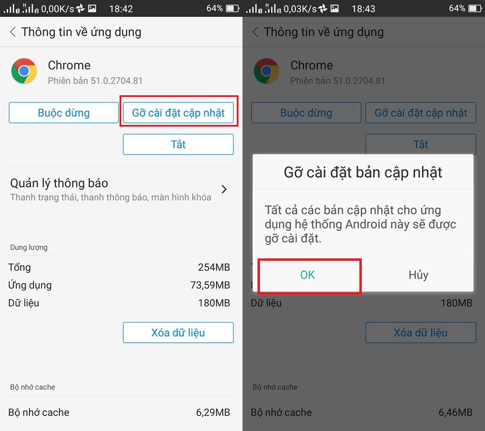 không đủ dung lượng không đủ dung lượng