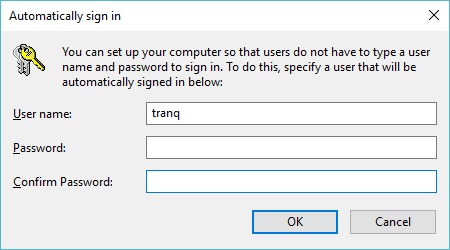 Tự động đăng nhập Windows 10 mỗi khi khởi động máy
