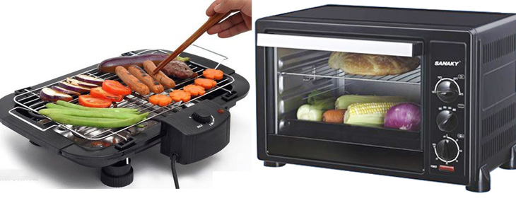 Bếp nướng điện hay lò nướng cũng tiện dụng lại nướng ngon hơn bếp gas