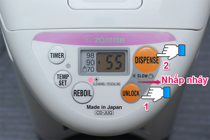 Hướng dẫn sử dụng bình thủy điện Zojirushi