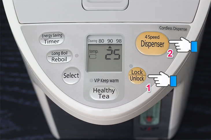 Hướng dẫn sử dụng bình thủy điện Panasonic (phần 2) Hướng dẫn sử dụng bình thủy điện Panasonic (phần 2)