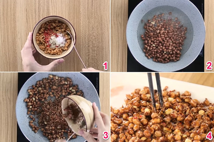 Cách làm đậu phộng rang tỏi ớt thơm ngon hấp dẫn Cách làm đậu phộng rang tỏi ớt thơm ngon hấp dẫn