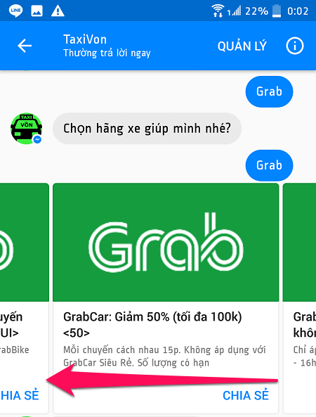 Kéo qua trái hiện thêm khuyến mãi Grab