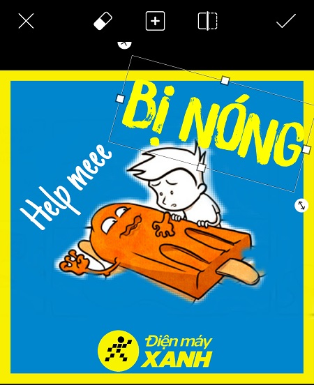 Tạo ảnh chế phong cách Điện máy XANH đơn giản bằng smartphone