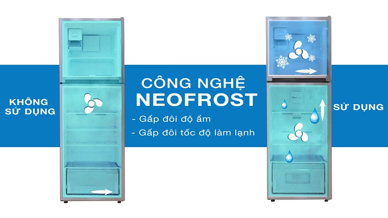 Làm lạnh kép NeoFrost với 2 dàn lạnh độc lập