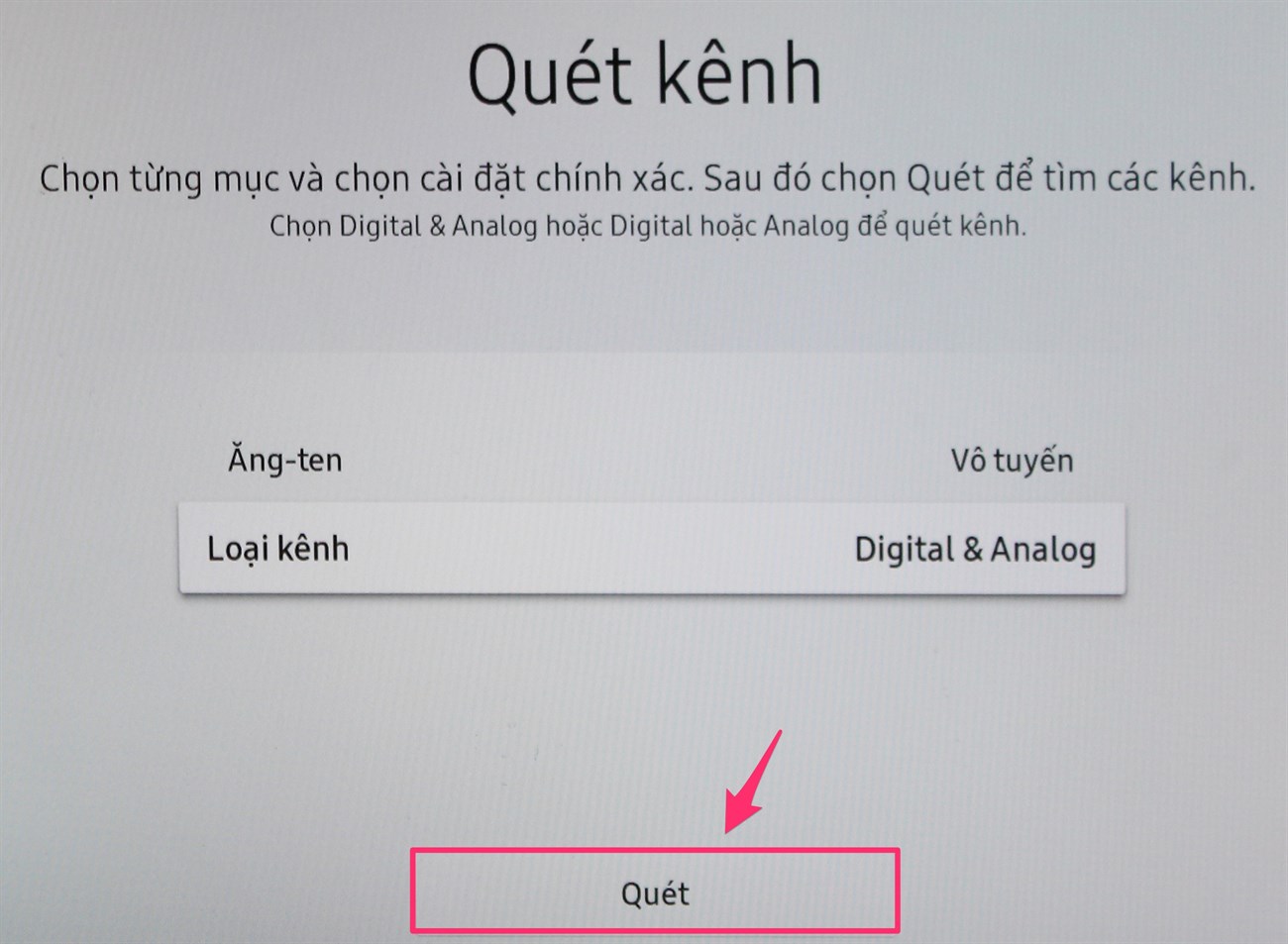 Chọn Quét