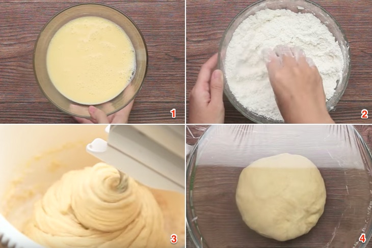 Cách làm bánh mỳ nhân custard trứng muối bằng chảo chống dính Cách làm bánh mỳ nhân custard trứng muối bằng chảo chống dính