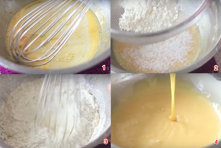 Cách làm bánh bông lan cuộn kem tươi trái cây