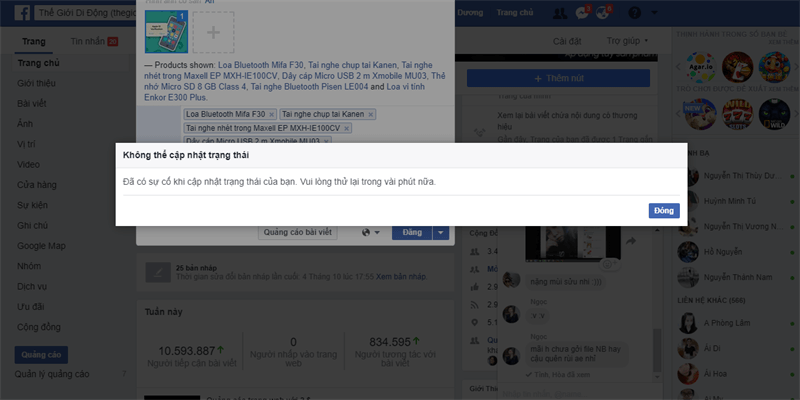 Bất ngờ Facebook mất kết nối với hàng triệu người dùng tại Việt Nam - ảnh 2 Bất ngờ Facebook mất kết nối với hàng triệu người dùng tại Việt Nam - ảnh 2