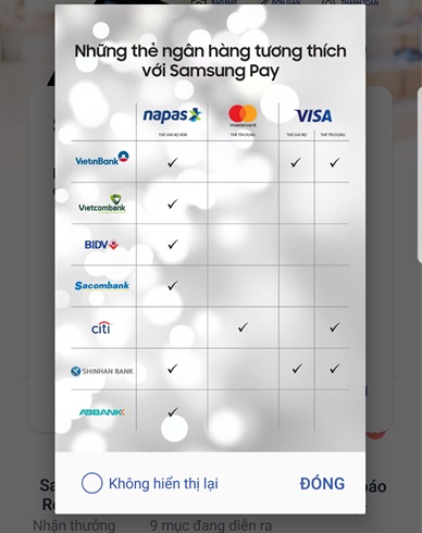 Cách dùng Samsung Pay để thanh toán thay cho thẻ ATM, Visa, Master