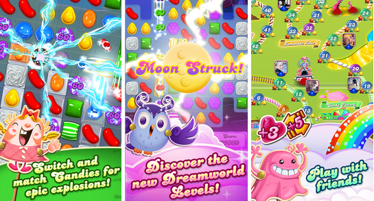 trò chơi xếp kẹo candy crush saga mang lại những niềm vui cho mọi người