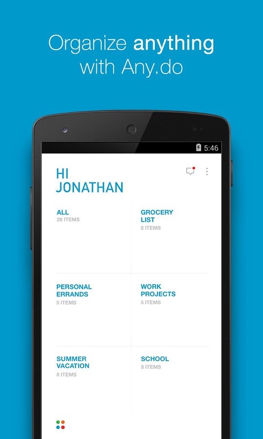 Any.do Todo List Sắp xếp công việc