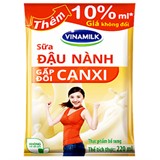 Sữa đậu nành Vinamilk gấp đôi Canxi bịch 220ml