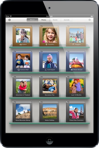 Giao diện iPhotos trên iPad mini Giao diện iPhotos trên iPad mini