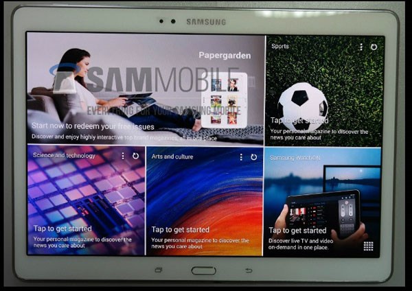 Giao diện Magazine UX của Samsung Samsung Galaxy Tab S 10.5 giao diện Magazine UX