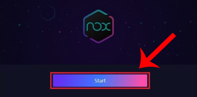 Bước 6: Chọn Start để mở Nox Player hoặc mở ra màn hình máy tính chọn vào biểu tượng Nox