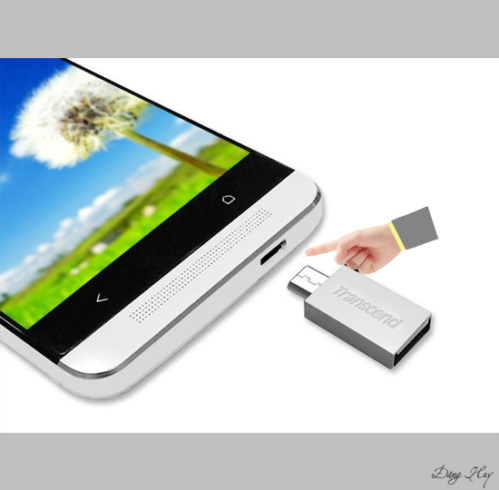 Bước 2: Cắm USB OTG(cáp OTG) vào thiết bị.