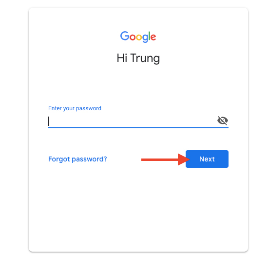 nhập mật khẩu