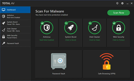 Phần mềm diệt virus Total AV Antivirus