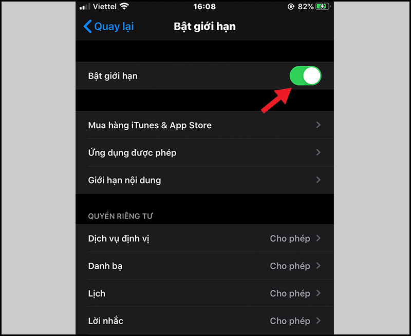 Bật giới hạn Bật giới hạn