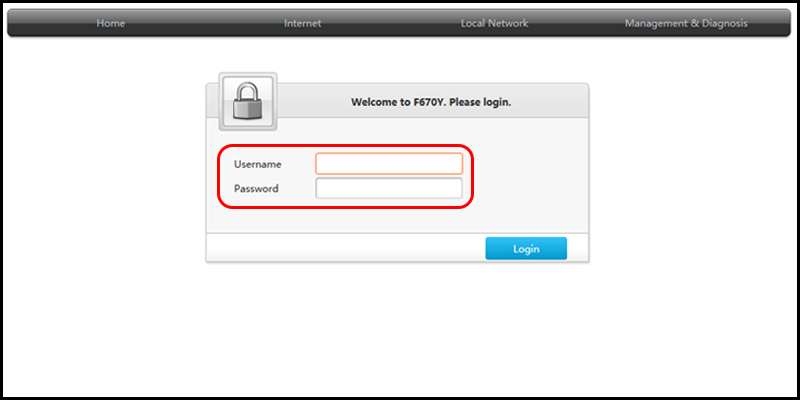 Nhập username và mật khẩu