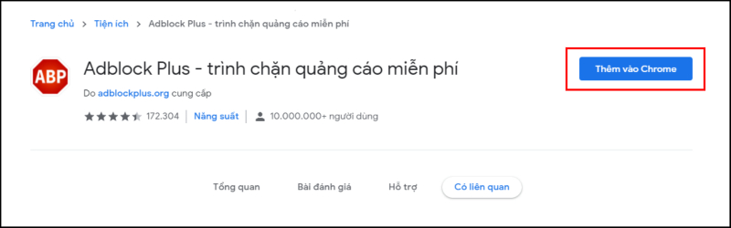 Chặn quảng cáo Google Chrome bằng Adblock Plus