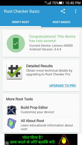 Root Lenovo A6000 thành công