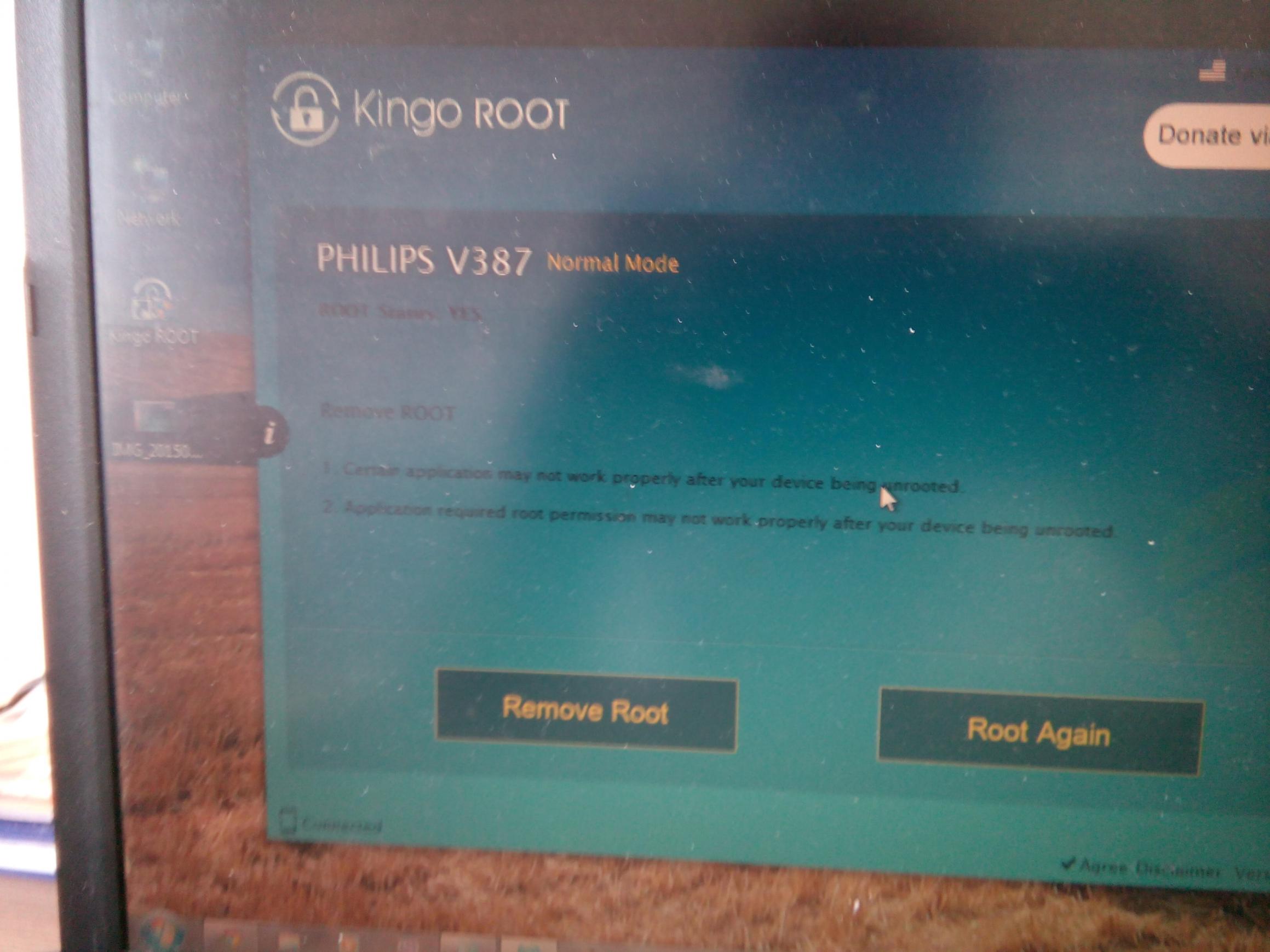 Root thành công Philips V387