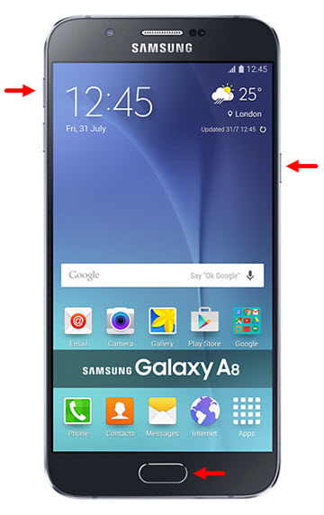 Hard Reset máy Samsung Galaxy A8