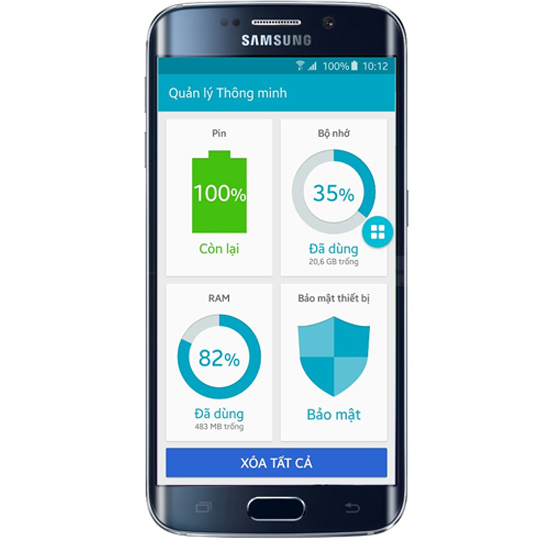 Cài đặt quản lý thông minh trên Samsung Galaxy S6 Edge