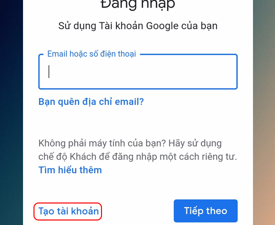 Hướng Dẫn Tạo Tài Khoản Google, Ch Play, Youtube Trên Điện Thoại